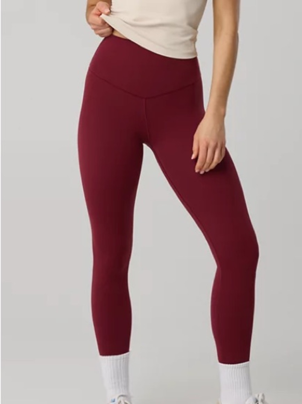aerie Deep Burgundy Active Leggings medium